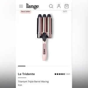 L'ange Le Tridente Rose Gold Hair Waver